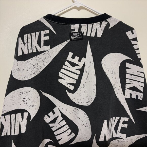 Nike Women's Plus Icon Clash Black/White Fleece Crop Pullover Sweatshirt 3X - Picture 5 of 10